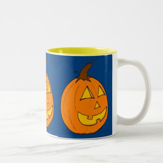 Jack o' Lantern Blue Mug (Droit)