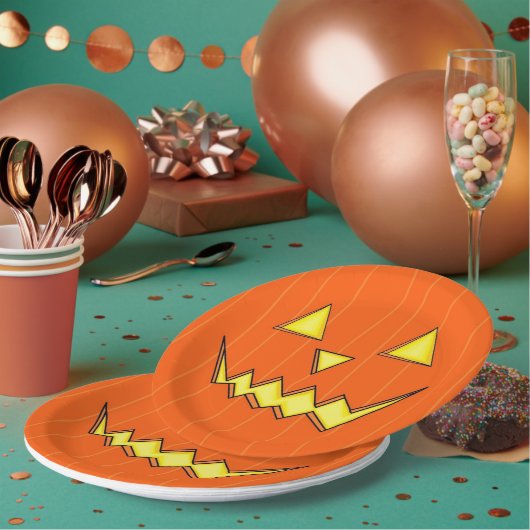 Jack-O-Lantern Borden voor Halloween Party Papieren Bordje (Multi)