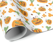 Jack-o-Lantern & Botten Spooky Halloween Cadeaupapier (Rol Hoek)