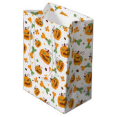 Jack-o-Lantern & Botten Spooky Halloween Medium Cadeauzakje (Achterkant Gekanteld)