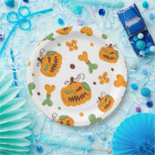 Jack-o-Lantern & Botten Spooky Halloween Papieren Bordje (Feest)