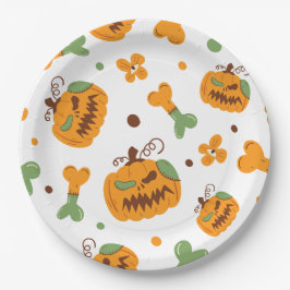 Jack-o-Lantern & Botten Spooky Halloween Papieren Bordje