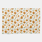 Jack-o-Lantern & Botten Spooky Halloween Theedoek (Horizontaal)