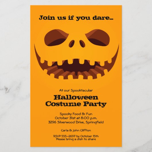 Jack o' Lantern Budget Halloween Uitnodigingen (Voorkant)