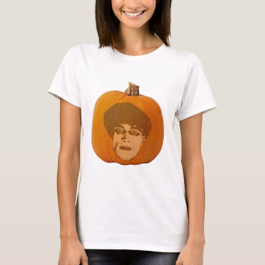 Jack o' Lantern Caligari Face, Halloween Pumpkin T-shirt (Voorkant)