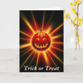 Jack O. Lantern - carte de Halloween Greating (Fleur jaune)