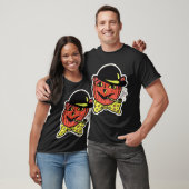  Jack-O-Lantern Cat Halloween Art T-shirt (Unisex)