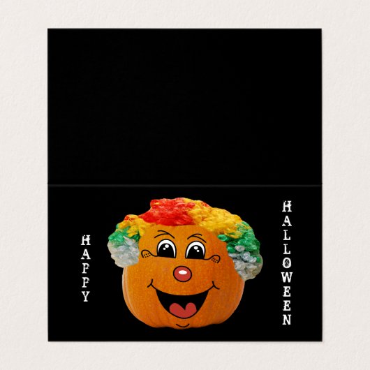 Jack o' Lantern Clown Face Classroom Exchange Kaar Visitekaartjes (Buitenkant ongevouwen)