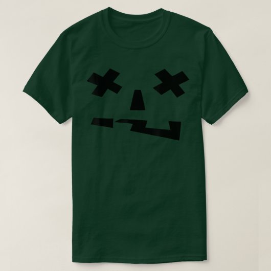 Jack O Lantern Costume Scary Pumpkin Face Hallowee T-shirt (Design voorkant)