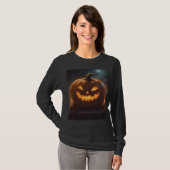 Jack-o-Lantern Dames T-shirt (Voorkant volledig)