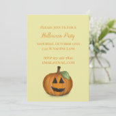 Jack-o'-lantern dans Citrouille Patch Faire-part (Debout devant)