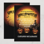 Jack O Lantern Dark House Halloween Party Kaart (Voorkant / Achterkant)