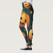 Jack-O-Lantern Delight - Pompoen Patroon Leggings (Links)