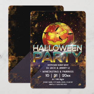Jack O Lantern Disco Bal Halloween Feest Kaart