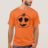 Jack o Lantern Emoji hart ogen emoji Halloween T-shirt (Voorkant)