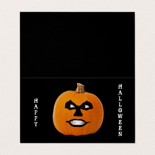 Jack o' Lantern Evil Face Classroom Exchange Kaart Visitekaartjes (Buitenkant ongevouwen)