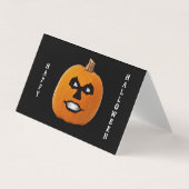 Jack o' Lantern Evil Face Classroom Exchange Kaart Visitekaartjes (Voorkant)