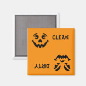 Jack-o-Lantern Face au lave-vaisselle Magnet (Recto/Verso)