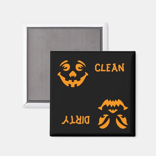 Jack-o-Lantern Face au lave-vaisselle Magnet (Recto/Verso)