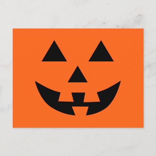 Jack O’ Lantern Face Fun Halloween Briefkaart (Voorkant)