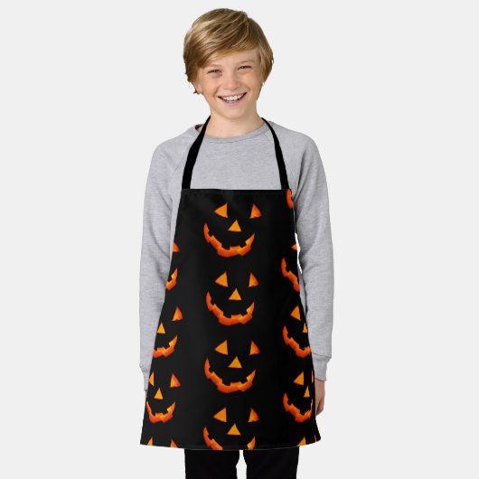 Jack-o'-Lantern Faces apron Schort (Gedragen)