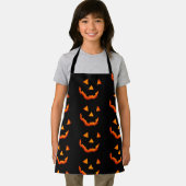Jack-o'-Lantern Faces apron Schort (Insitu)