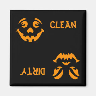 Jack-o-Lantern Faces Dishwasher Magnet Magneet