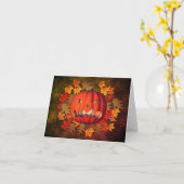 Jack-o'-lantern Fall quitte la carte de note Hallo (Fleur jaune)