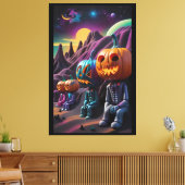 Jack-o-Lantern Family Rest Stop Canvas Afdruk (Insitu (Woonkamer))