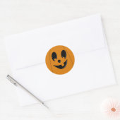 Jack-O-Lantern Gekke Gezicht Ronde Cirkel Sticker (Envelop)