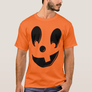 Jack-O-Lantern Gekke Gezicht w/Tand Oranje T-Shirt