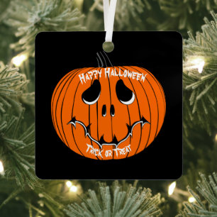 Jack O' Lantern Gelukkig Halloween Snoep of een Be Metalen Ornament