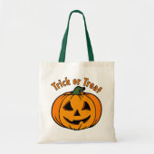 Jack O Lantern Gesneden Pompoen Snoep of Truc Tote Bag (Voorkant)