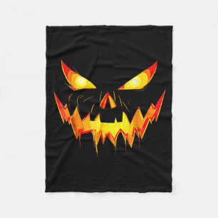 Jack o Lantern gezicht Pompoen Griezelen Halloween Fleece Deken