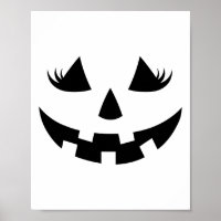 Jack O Lantern Gezicht Pompoen Wimpers Halloween W