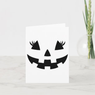 Jack O Lantern Gezicht Pompoen Wimpers Hallowen Co Kaart