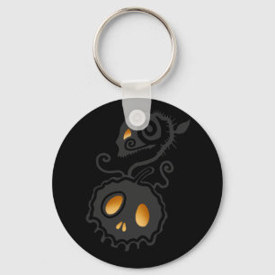 Jack O Lantern Glows Skull Vine Sleutelhanger