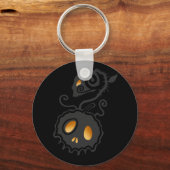 Jack O Lantern Glows Skull Vine Sleutelhanger (Voorkant)
