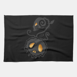 Jack O Lantern Glows Skull Vine Theedoek