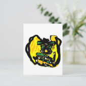 Jack o' lantern Grappig Briefkaart (Staand voorkant)