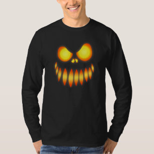 Jack O Lantern Griezelen Gesneden Pompoen Gezicht T-shirt