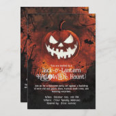 Jack-o'-Lantern HALLOWEEN Haunt! Invitation (Devant / Derrière)