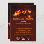 Jack O Lantern Halloween Party Kaart (Voorkant / Achterkant)