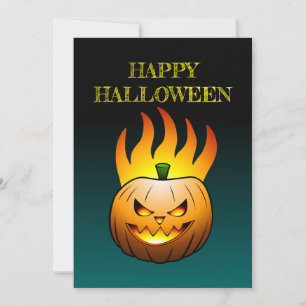 Jack-o-lantern Halloween pompoen Kaart