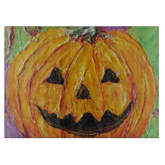 Jack-O-Lantern Halloween Pumpkin Cutting Board Snijplank (Voorkant)