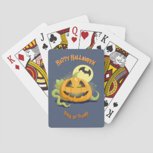 Jack O' Lantern Halloween Pumpkin Pokerkaarten