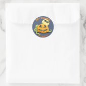 Jack O' Lantern Halloween Pumpkin Ronde Sticker (Tas)