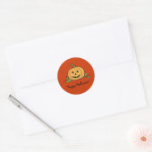Jack O Lantern Halloween Ronde Sticker (Envelop)