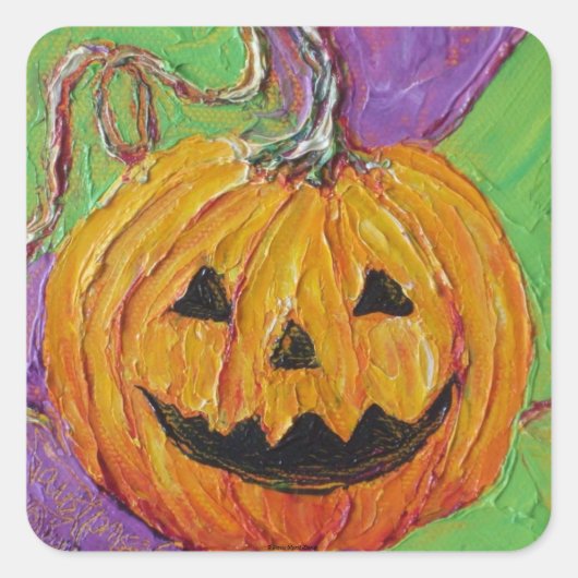 Jack-O-Lantern Halloween Sticker (Voorkant)