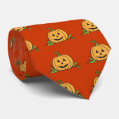 Jack O Lantern Halloween Stropdas (Opgerold)